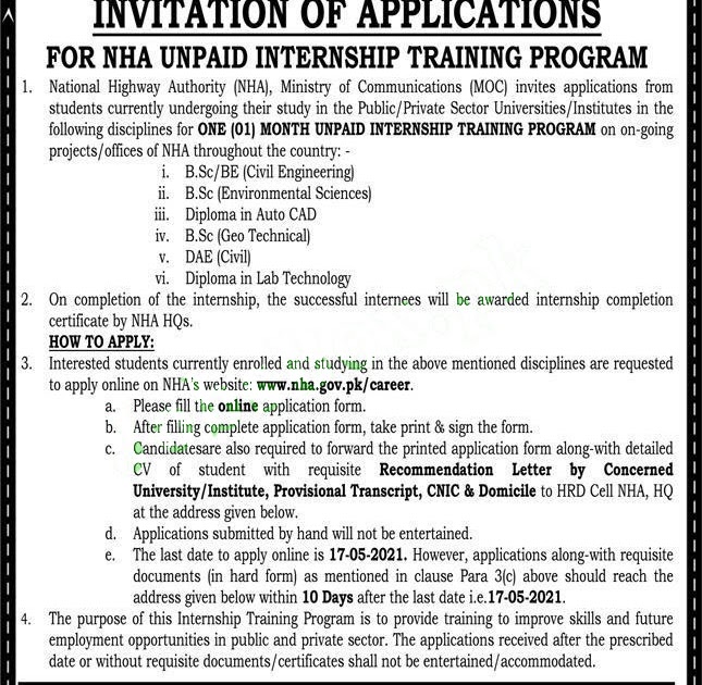 New Jobs in Pakistan Highways Authority (NHA) Jobs 2021 Latest